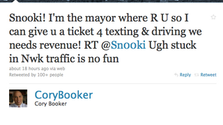 Don't Tweet While Driving in Newark, the Mayor Is Watching